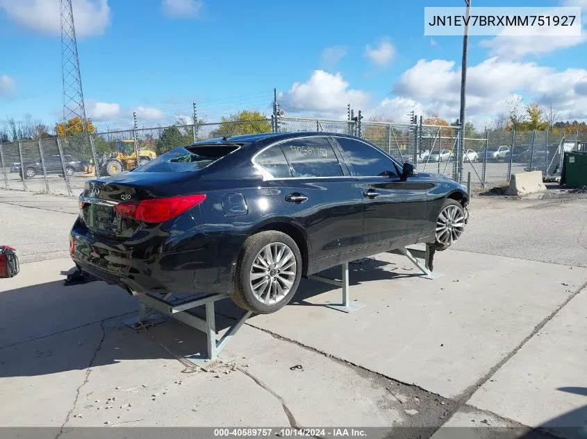 JN1EV7BRXMM751927 2021 Infiniti Q50 Luxe