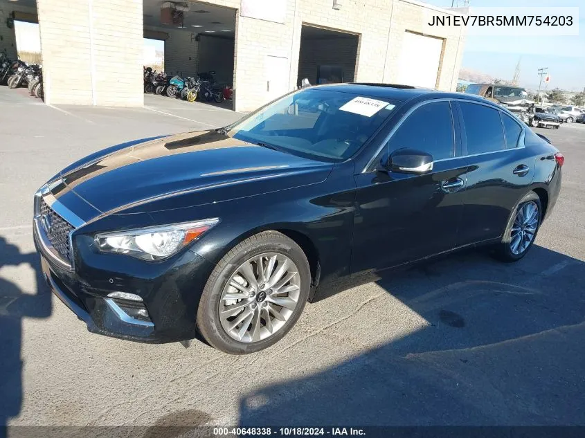 JN1EV7BR5MM754203 2021 Infiniti Q50 Luxe Awd