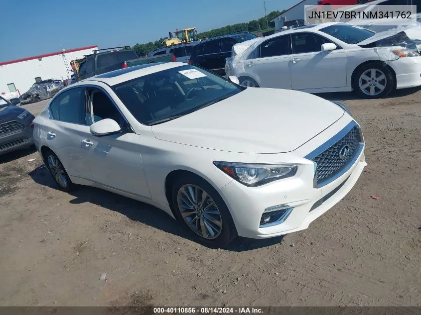 2022 Infiniti Q50 Luxe Awd VIN: JN1EV7BR1NM341762 Lot: 40110856