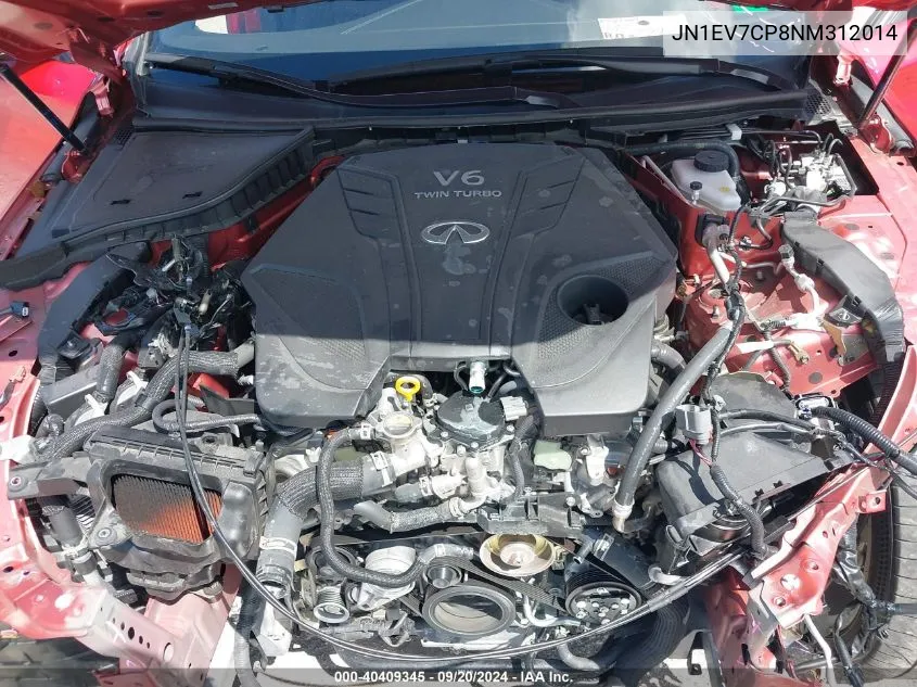 JN1EV7CP8NM312014 2022 Infiniti Q50 Sensory