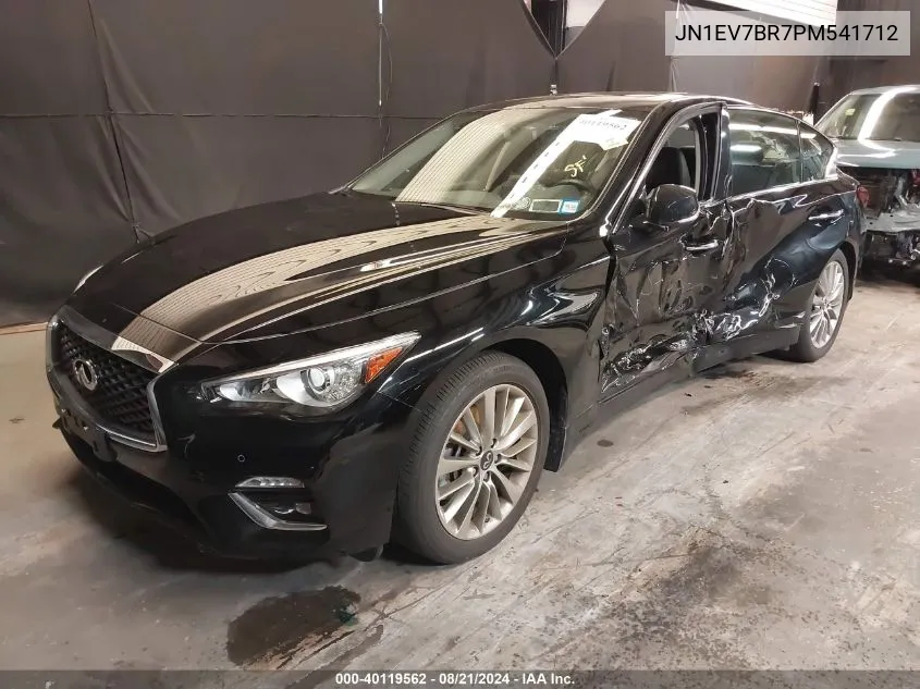 2023 Infiniti Q50 Luxe VIN: JN1EV7BR7PM541712 Lot: 40119562