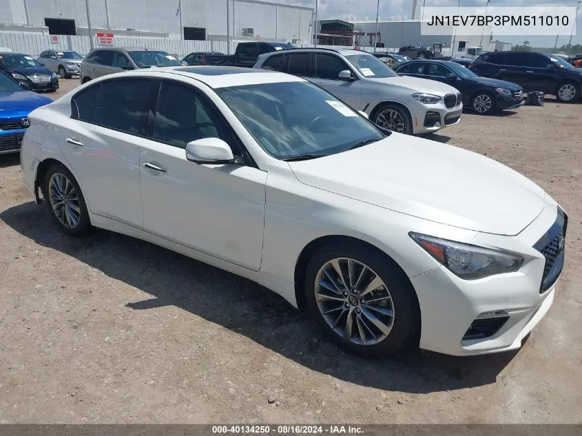 2023 Infiniti Q50 Luxe VIN: JN1EV7BP3PM511010 Lot: 40134250