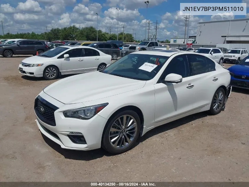 2023 Infiniti Q50 Luxe VIN: JN1EV7BP3PM511010 Lot: 40134250