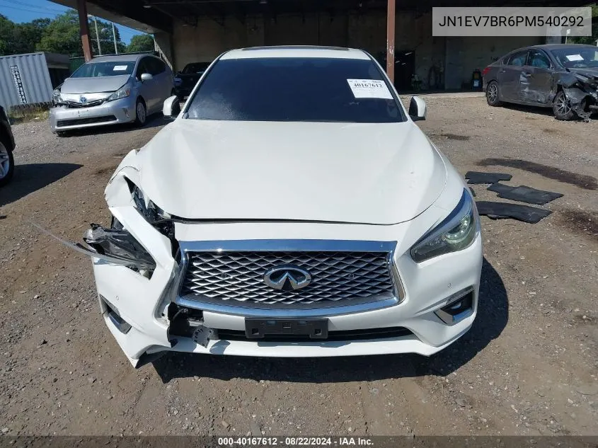 2023 Infiniti Q50 Luxe Awd VIN: JN1EV7BR6PM540292 Lot: 40167612