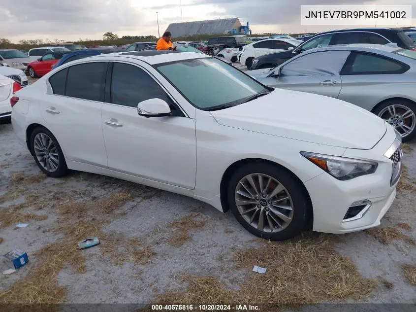 2023 Infiniti Q50 Luxe VIN: JN1EV7BR9PM541002 Lot: 40575816