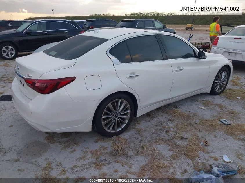 2023 Infiniti Q50 Luxe VIN: JN1EV7BR9PM541002 Lot: 40575816