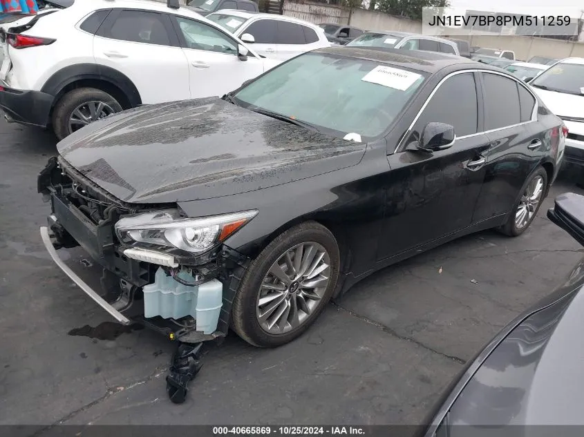 2023 Infiniti Q50 Luxe VIN: JN1EV7BP8PM511259 Lot: 40665869