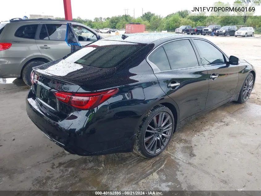 2024 Infiniti Q50 Red Sport 400 VIN: JN1FV7DP0RM660169 Lot: 40152595