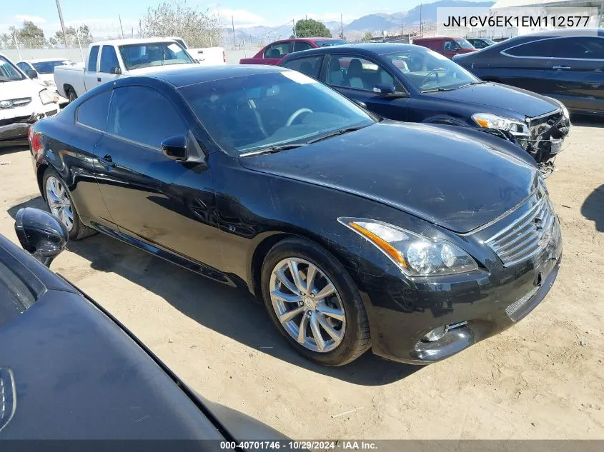 2014 Infiniti Q60 Journey VIN: JN1CV6EK1EM112577 Lot: 40701746