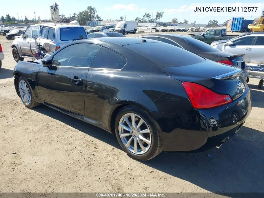 2014 Infiniti Q60 Journey VIN: JN1CV6EK1EM112577 Lot: 40701746