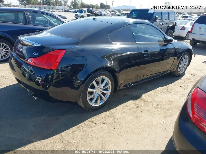 2014 Infiniti Q60 Journey VIN: JN1CV6EK1EM112577 Lot: 40701746