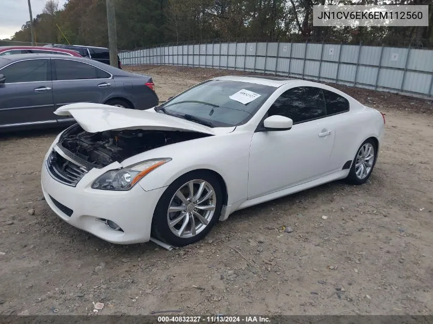 2014 Infiniti Q60 Journey VIN: JN1CV6EK6EM112560 Lot: 40832327