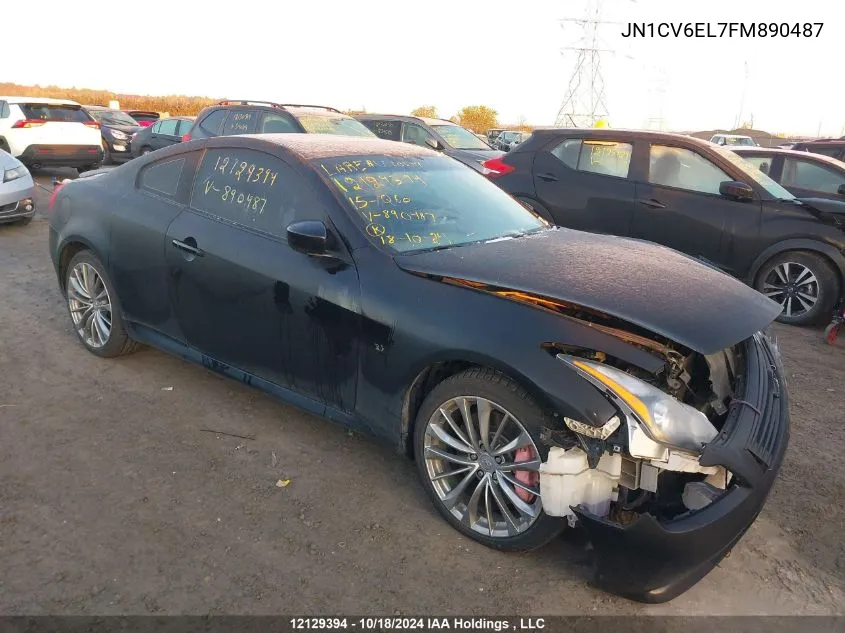 2015 Infiniti Q60 VIN: JN1CV6EL7FM890487 Lot: 12129394