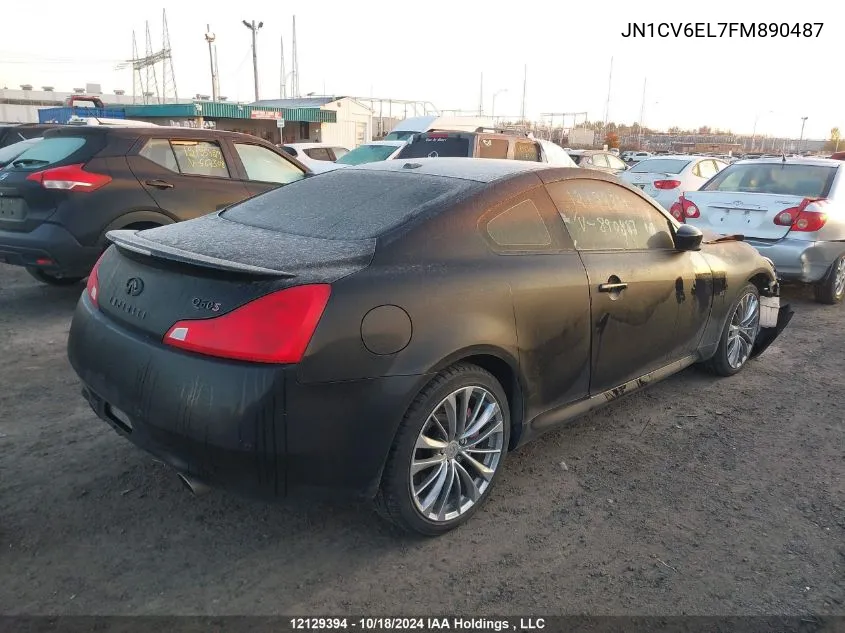 2015 Infiniti Q60 VIN: JN1CV6EL7FM890487 Lot: 12129394