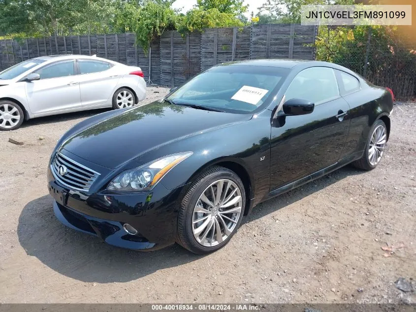 2015 Infiniti Q60 VIN: JN1CV6EL3FM891099 Lot: 40018934