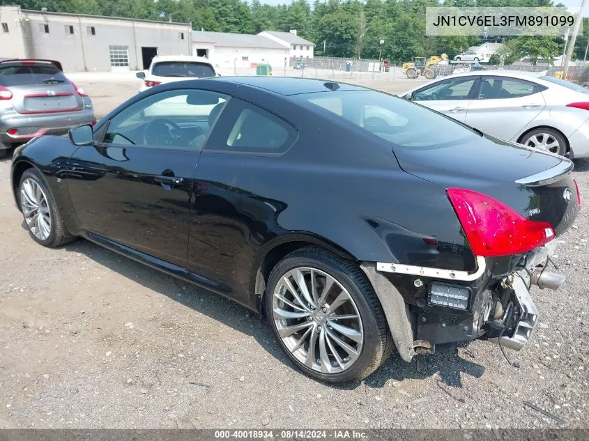 2015 Infiniti Q60 VIN: JN1CV6EL3FM891099 Lot: 40018934