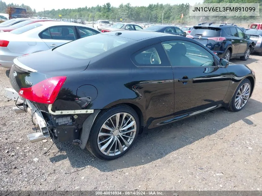 2015 Infiniti Q60 VIN: JN1CV6EL3FM891099 Lot: 40018934