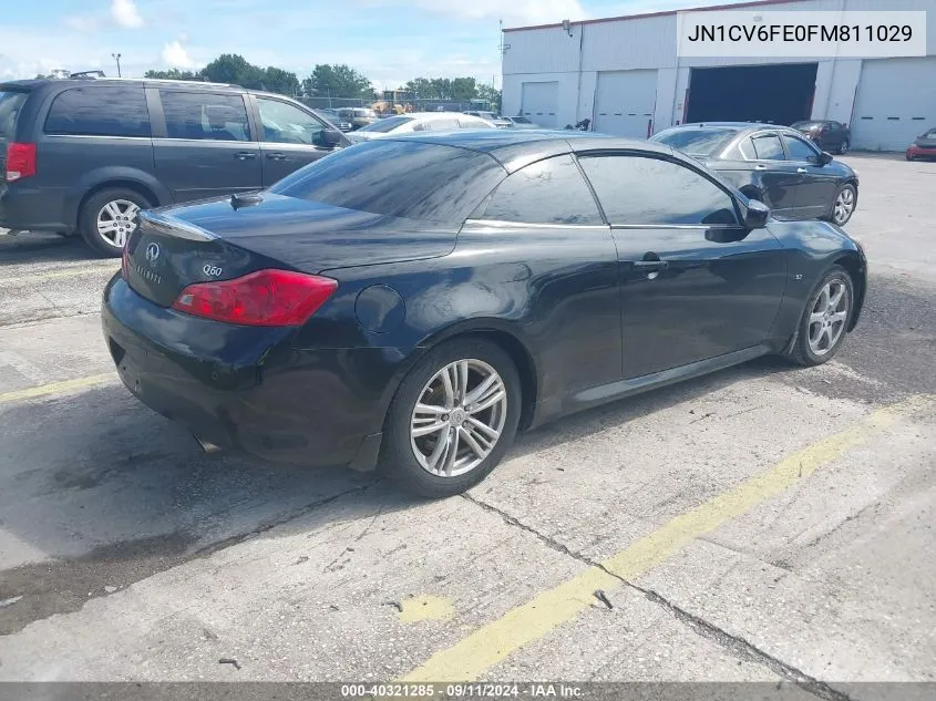 2015 Infiniti Q60 Ipl VIN: JN1CV6FE0FM811029 Lot: 40321285