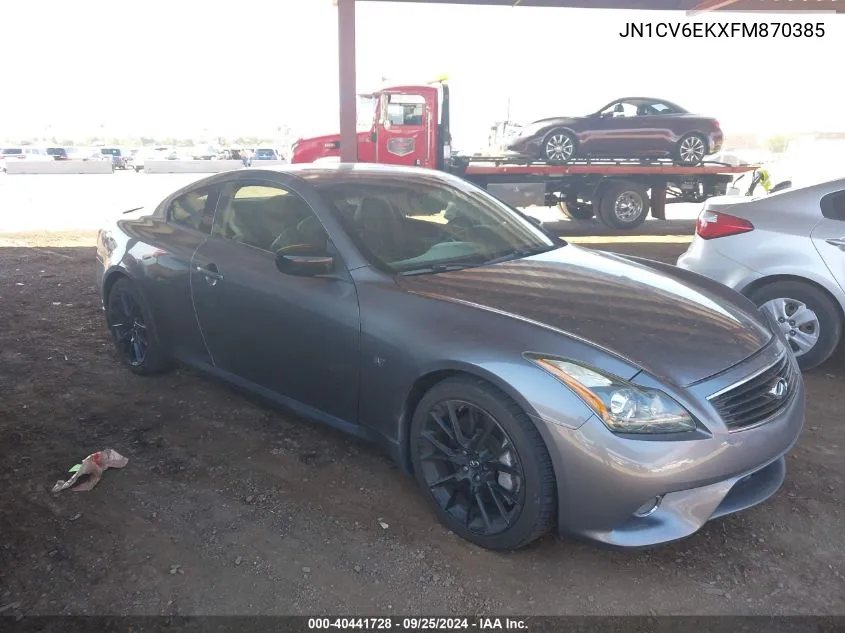 2015 Infiniti Q60 S Limited VIN: JN1CV6EKXFM870385 Lot: 40441728