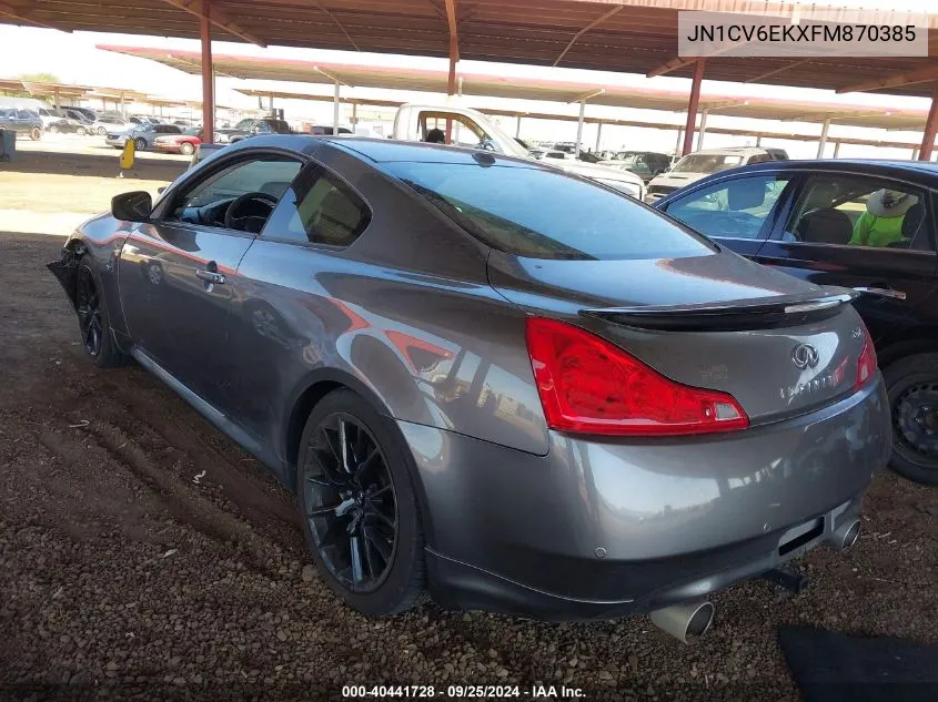 JN1CV6EKXFM870385 2015 Infiniti Q60 S Limited