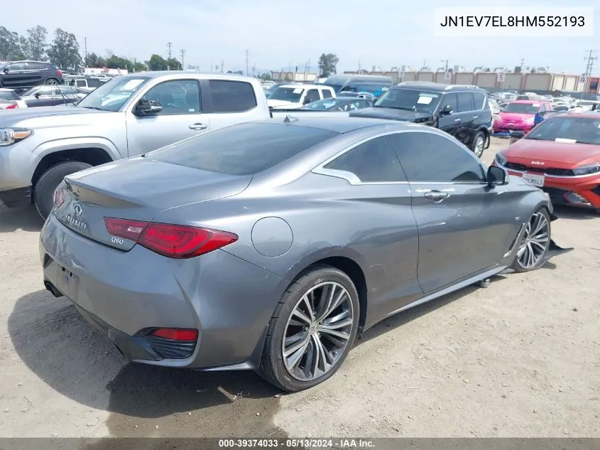 JN1EV7EL8HM552193 2017 Infiniti Q60 3.0T Premium