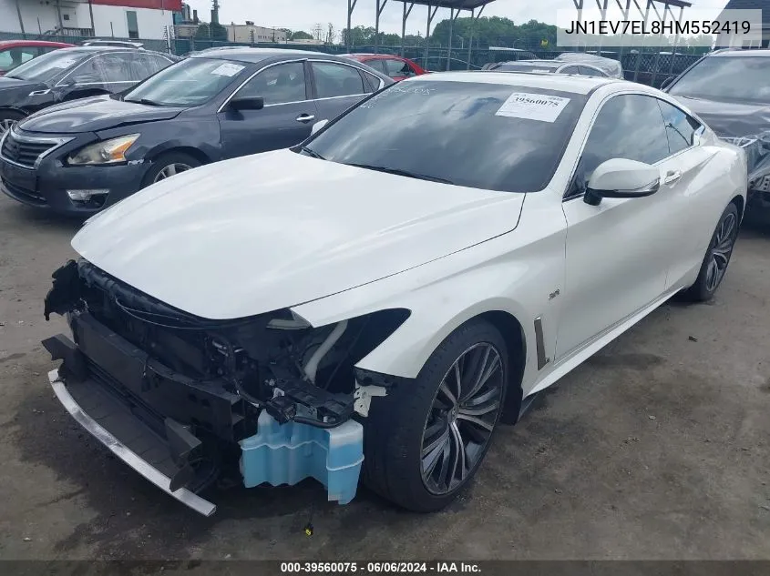 2017 Infiniti Q60 3.0T Premium VIN: JN1EV7EL8HM552419 Lot: 39560075