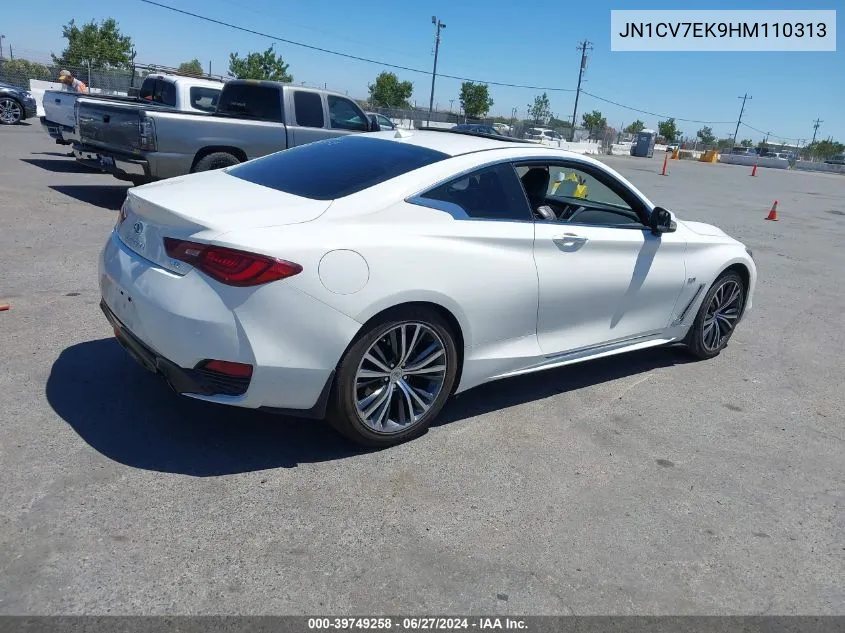 2017 Infiniti Q60 2.0T VIN: JN1CV7EK9HM110313 Lot: 39749258