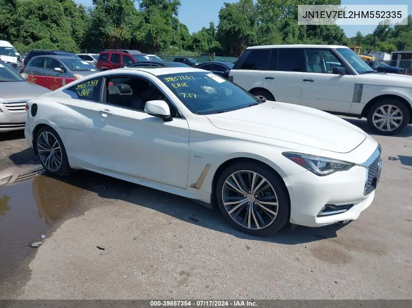 2017 Infiniti Q60 3.0T Premium VIN: JN1EV7EL2HM552335 Lot: 39857354