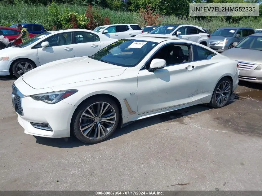 2017 Infiniti Q60 3.0T Premium VIN: JN1EV7EL2HM552335 Lot: 39857354