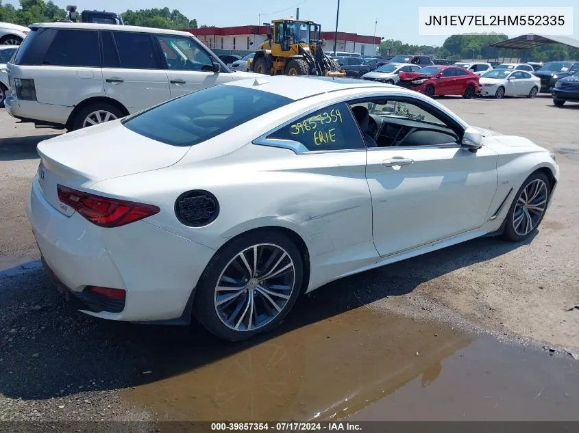 2017 Infiniti Q60 3.0T Premium VIN: JN1EV7EL2HM552335 Lot: 39857354