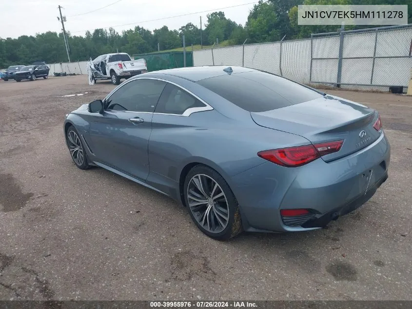 2017 Infiniti Q60 2.0T Premium VIN: JN1CV7EK5HM111278 Lot: 39955976