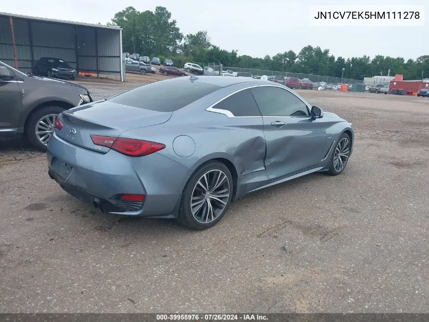 2017 Infiniti Q60 2.0T Premium VIN: JN1CV7EK5HM111278 Lot: 39955976