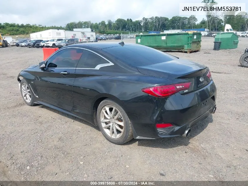 2017 Infiniti Q60 3.0T Premium/3.0T Sport VIN: JN1EV7EL8HM553781 Lot: 39975808