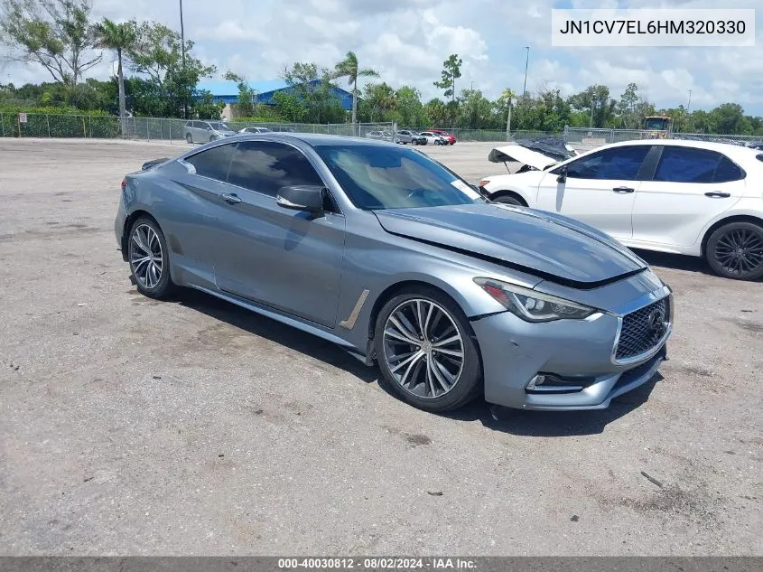 2017 Infiniti Q60 2.0T VIN: JN1CV7EL6HM320330 Lot: 40030812