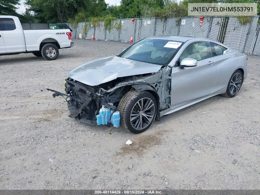 2017 Infiniti Q60 3.0T Premium VIN: JN1EV7EL0HM553791 Lot: 40114426