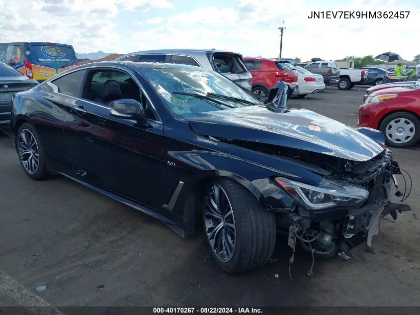 2017 Infiniti Q60 3.0T Premium VIN: JN1EV7EK9HM362457 Lot: 40170267