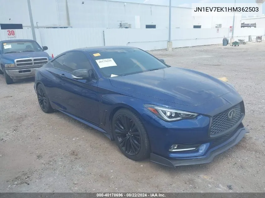 2017 Infiniti Q60 3.0T Premium VIN: JN1EV7EK1HM362503 Lot: 40178696