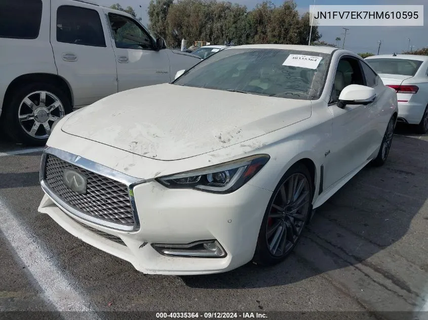 2017 Infiniti Q60 3.0T Red Sport 400 VIN: JN1FV7EK7HM610595 Lot: 40335364