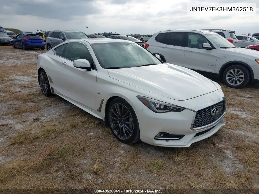 JN1EV7EK3HM362518 2017 Infiniti Q60 3.0T Sport