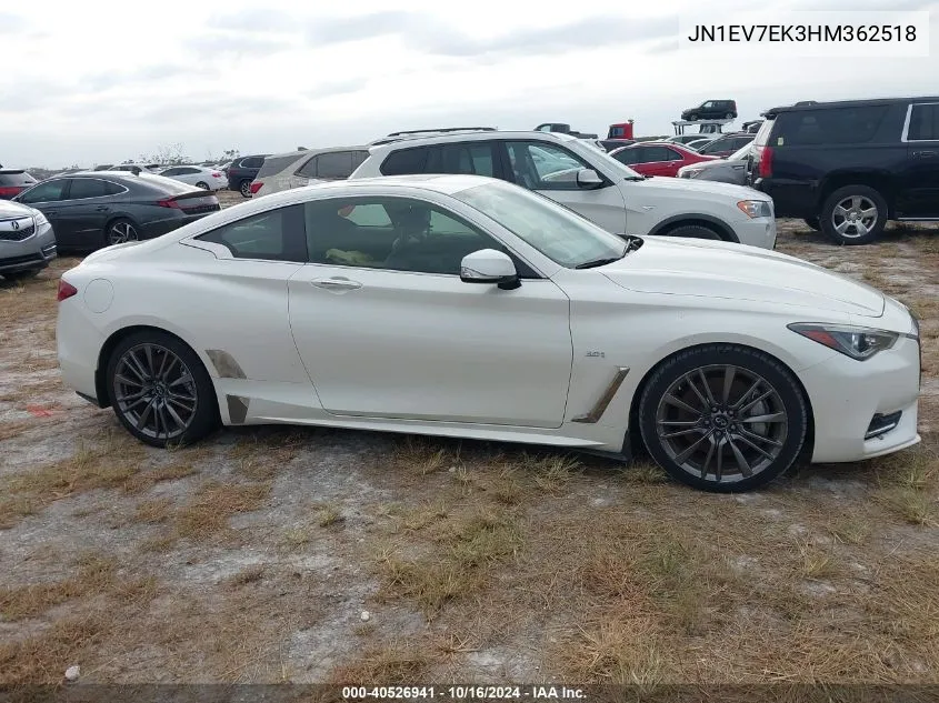 JN1EV7EK3HM362518 2017 Infiniti Q60 3.0T Sport