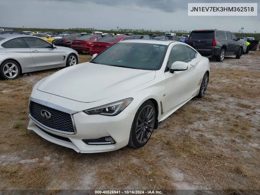 JN1EV7EK3HM362518 2017 Infiniti Q60 3.0T Sport