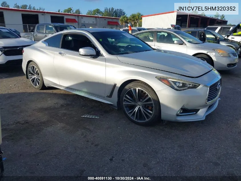 2017 Infiniti Q60 2.0T VIN: JN1CV7EL5HM320352 Lot: 40591130