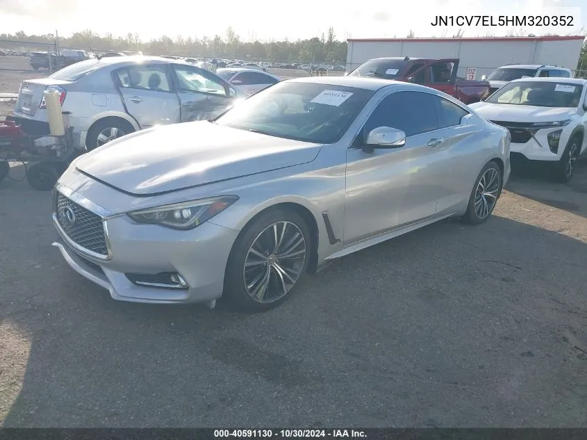 2017 Infiniti Q60 2.0T VIN: JN1CV7EL5HM320352 Lot: 40591130