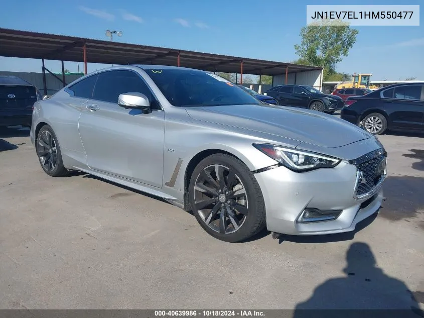 JN1EV7EL1HM550477 2017 Infiniti Q60 3.0T Premium