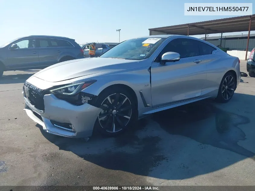 2017 Infiniti Q60 3.0T Premium VIN: JN1EV7EL1HM550477 Lot: 40639986