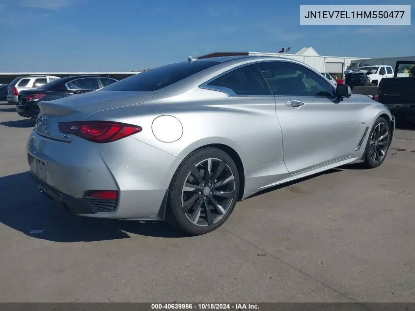 2017 Infiniti Q60 3.0T Premium VIN: JN1EV7EL1HM550477 Lot: 40639986