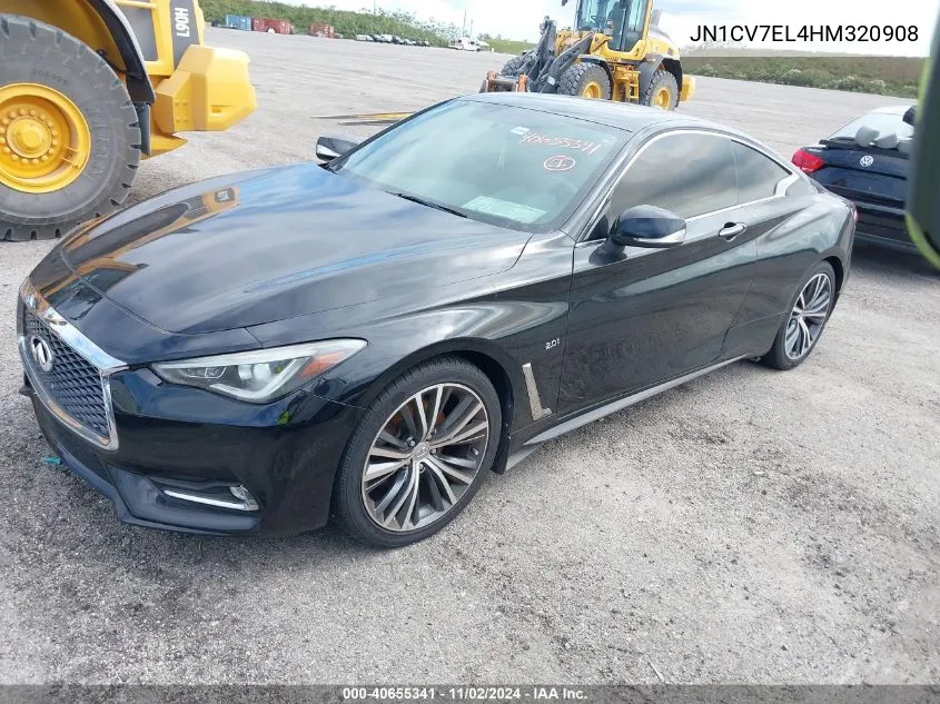 2017 Infiniti Q60 2.0T VIN: JN1CV7EL4HM320908 Lot: 40655341