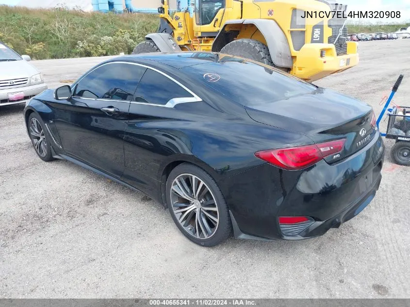 2017 Infiniti Q60 2.0T VIN: JN1CV7EL4HM320908 Lot: 40655341