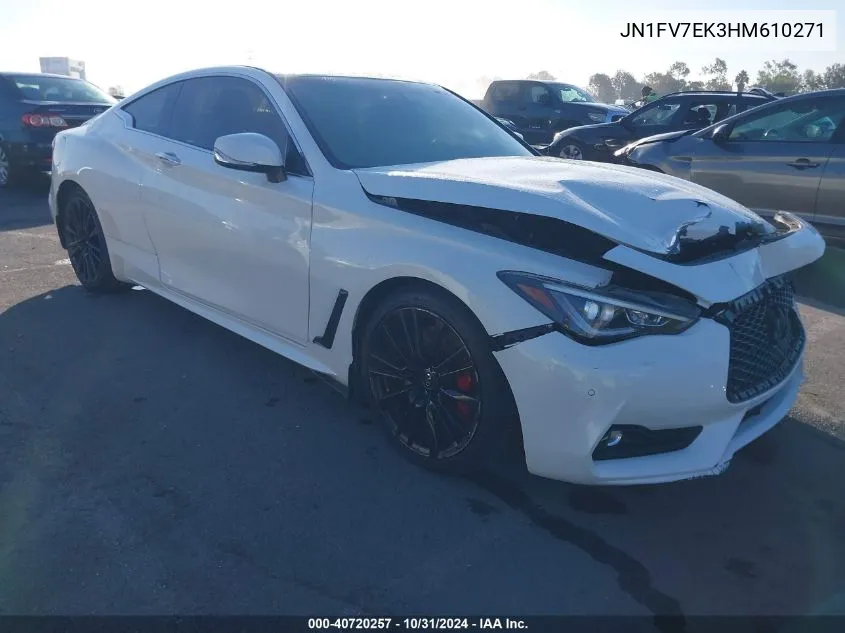 2017 Infiniti Q60 Red Sport 400 VIN: JN1FV7EK3HM610271 Lot: 40720257