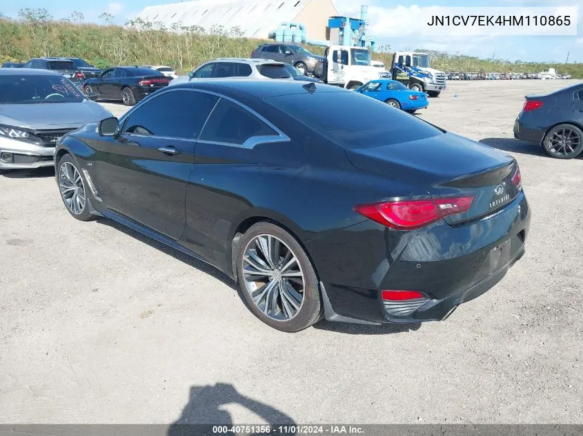 2017 Infiniti Q60 2.0T Premium VIN: JN1CV7EK4HM110865 Lot: 40751356